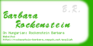 barbara rockenstein business card